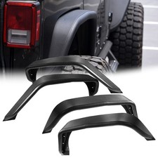 New 4PCS Metal Fender Flares For 2007-2018 Jeep Wrangler JK 2/4 Doors picture