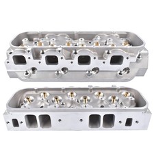 2PCS Bare Aluminum Cylinder Heads For Chevy BBC 396 454 496 7.4L V8 330cc/122cc picture