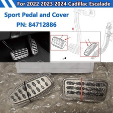 84712886 Black Stainless Steel Pedal Cover Kit For 2022-2024 Cadillac Escalade picture