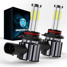 IRONWALLS 9005 HB3 6-side LED Bulbs Headlight High Beam Super Bright White 6500K picture