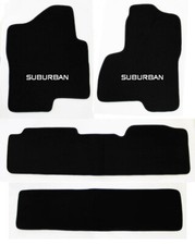 NEW 1981 - 2020 Chevy Suburban Carpet Floor Mats Black with Embroidered Logo picture