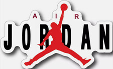 Air Jordan Jump Man Car Vinyl Window Decal Laptop Waterproof Bumper Sticker picture