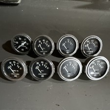 Vintage Stewart Wagner Gauge Lot Of 8 Oil Presssure Water Temperature Fuel Level picture