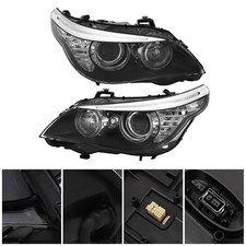 For 2008-10 BMW E60 E61 528i 535i Xenon/HID Projector Headlight w/AFS Left+Right picture