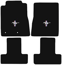 JEGS Molded Cut Pile Floor Mats for 2010-2014 Ford Mustang [Silver Running Pony picture