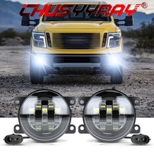 Newest Upgrade Front Bumper Clear LED Fog Light For NISSAN TITAN XD 2016-2019 picture