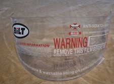 NEW Bilt Sprint replacement clear helmet shield MEDIUM Anti Scratch picture