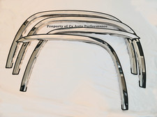 Fits 2007-2013 Sierra Polished Stainless Steel Fender Trim Molding Flares 2