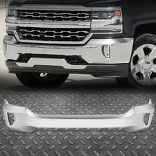For 16-19 Chevy Silverado 1500/LD Chrome Front Bumper Face Bar w/ Fog Light Hole picture