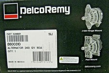 BRAND NEW ~ DELCO REMY 8600310  ALTERNATOR 12V 160A 24SI, J180 HINGE MOUNT picture