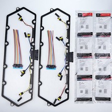 For 98-03 Ford 7.3L Powerstroke Diesel Valve Cover Gaskets Harness & 8 Glow Plug picture