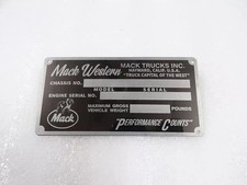 VINTAGE MACK WESTERN TRUCK DATA PLATE |Fit For picture