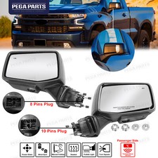 Pair Mirror Power Glass Heated Temp Sensor For 2019-2024 Chevy Silverado 1500 picture