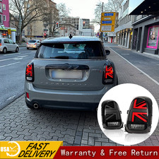 Pair LED Union Jack Rear Tail Lights For 2017-2020 MINI Countryman F60 Smoked picture
