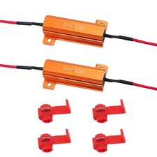BFXM 2Pcs 50W 6Ohm Load Resistors LED Turn Signal, Amber 2PCS, picture