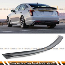 FOR 2020-2025 CADILLAC CT5 V STYLE HIGHKICK DUCKBILL CARBON FIBER TRUNK SPOILER picture