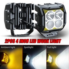 2PCS 50W LED Work Light Truck OffRoad Tractor Flood Lights Lamp Square 4