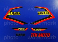1983 83' yamaha YTM 200 Tri-Moto 6pc Trike Graphics graficos Decals Stickers picture