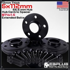 4x 12 mm Audi 5x112 66.6mm Hub Centric Spacer Fit Latest A/Q/R/RS/S/SQ -Series picture