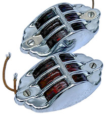 ELECTROLINE N5 BIRDCAGE MARKER LIGHT PAIR RAT HOT ROD 1930s 40s BOBBER CHOPPER b picture