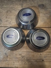 (3) Vintage 1980-1991 Ford Crown Vic Victoria LTD Blue Oval Center Cap Wheel Cap picture