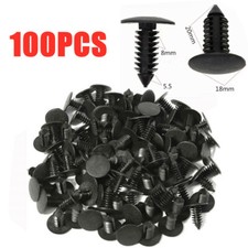 100x 8mm Bumper Clips Auto Car Hole Plastic Rivets Fastener Fender Push Trim Pin picture