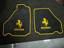 Custom Ferrari F430 Floor Mats Black Yellow Horse Logo   (RH And LH) picture