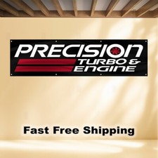 PRECISION TURBO & ENGINE 2'X8' BANNER FLAG NOS FUEL TECH DRAG RACING SVT MOPAR picture