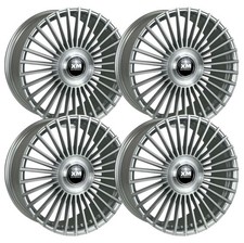 (Set-4) Xm Street Xm-612 22X9.5 5x5.5/5x139.7 Silver Brush 20mm Wheels Rims 22