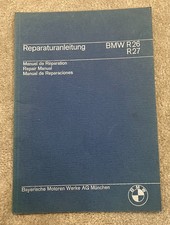 BMW R26 R27 Repair Manual.  Vintage from approx 1960s. Not a reproduction picture