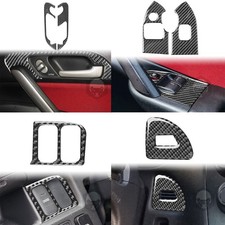 6PCS Real Carbon Fiber Interior Dash Trim Full Kit For Honda Civic SI 2001-2005 picture