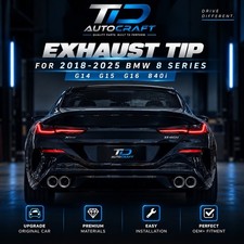 Carbon Fiber Quad Exhaust Tips For BMW G14 G15 G16 840i 850i M850i 2018-2025 picture