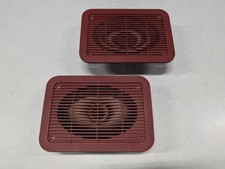 1980-1991 Ford Bronco rear Speakers With Grills Pair Red Maroon 80-91 OEM picture