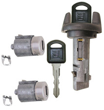 OEM Passlock Ignition Switch Lock Cylinder & Door Tumbler Set 2 GM Key 702673 picture