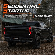 Pair Clear White LED Tail Lights Assembly For Chevrolet Silverado 1500 2019-2026 picture