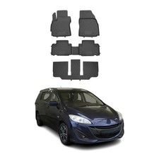 OMAC Floor Mats Liner for Mazda 5 2012-2015 Black TPE All-Weather 5 Pcs picture