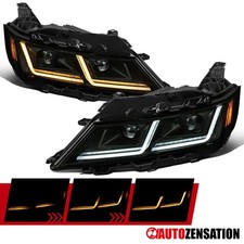 Fit 2014-2020 Chevy Impala Smoke Sequential LED DRL Projector Headlights Lamps picture
