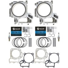 NICHE Cylinder Piston Gasket Kit for Kawasaki Brute Force 750 (85mm) 2 Pack picture
