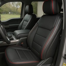 Fits 2009-2022 Ford F150 Crew Cab Leather Car Seat Covers Full Set Front & Rear picture