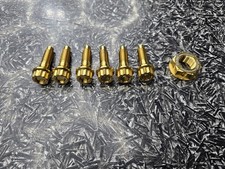 NEW  24K GOLD TITANIUM STUDS +NUTS + NUTS FOR REAR AXLE  YAMAHA FZ09  MT09  picture