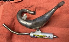 1999 KAWASAKI KX125 PRO CIRCUIT SS Muffler PLATINUM EXHAUST PIPE CHAMBER HEADER picture