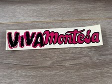 Vintage Viva Montesa Motorcycle Pink Vinyl Decal Bumper Sticker 70s NOS picture