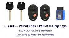OEM Pair Toyota Tundra Sienna Tacoma 2007-2018 Key Fob GQ43VT20T picture