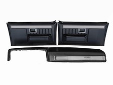 81-87 Chevy/GMC Truck Black Interior Kit Dash Pad Door Panels picture