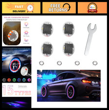 4 PCS Colorful Solar LED Tire Valve Cap Lights with Motion Sensor - Waterproof S picture