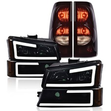 Fit For 2003-2007 Chevy Silverado LED DRL Headlight Bumper Lamps Tail Lights New picture