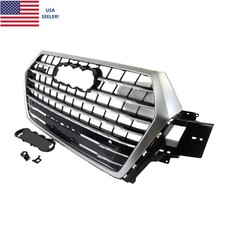 new front bumper upper main grille assy matte silver for 2016- 19 Q7 SQ7 style picture