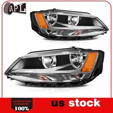 Fits 2012-2018 Volkswagen Jetta Replacement Headlights Assembly Front Lamp LH+RH picture