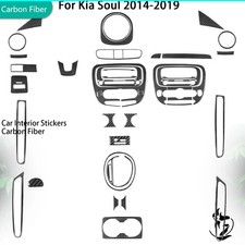 38Pcs Real Carbon Fiber Full Interior Trim Upgrade Kits For Kia Soul 2014-2019 picture