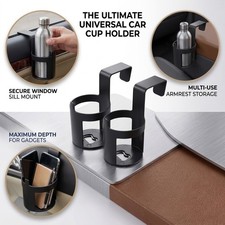 2× Universal Vehicle Car Truck Cup Holder Case Drink Bottle Door Mount Standing picture